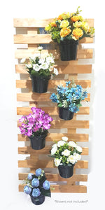 Hanging Wooden Pallet with Vase