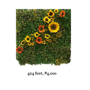 Green Wall Sunflower design 4x4 feet