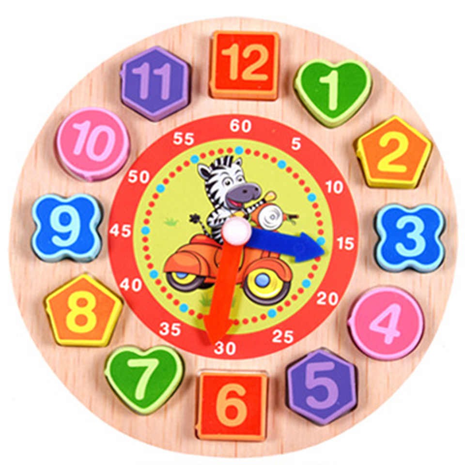 Digital Clocks Beads Lacing Montessori Toys Time Telling