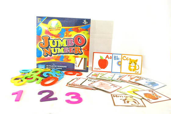 Jumbo Numbers and Letter Flash Cards