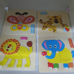 Wooden Puzzle Animal Montessori Toys Wood 3D Jigsaw