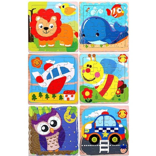 Wooden 3D Jigsaw Puzzle Animals and Transportation Full Puzzle