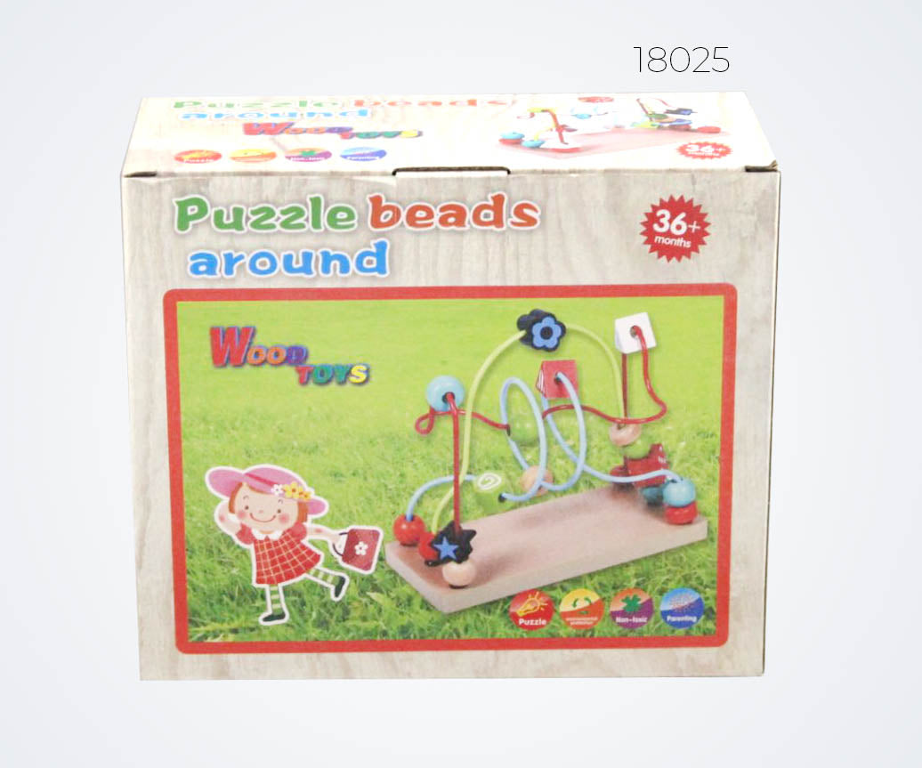 Wooden Beads Puzzle Maze