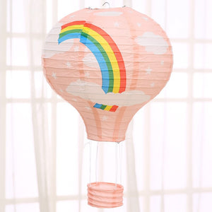 Hot Air Balloon Paper Lantern with Lights Colorful Design Lamp Nightlight